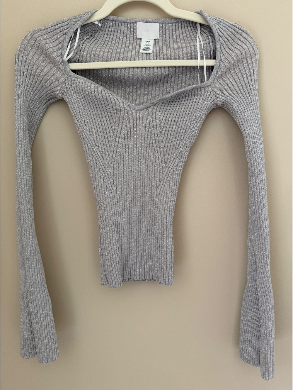 XS H&M sparkly silver sweater
